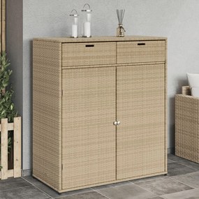 vidaXL Dulap depozitare de grădină, bej, 105x55x113 cm, poliratan