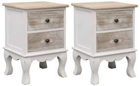 vidaXL Noptiere, 2 buc., 35 x 30 x 50 cm, lemn de paulownia