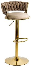 Scaun Bar Catifea Bej ABS 118 - Elegant, Confortabil, Reglabil
