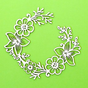 DUBLEZ | Coroniță de vară cu flori pentru ușă