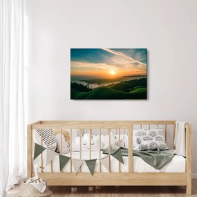Tablou cu soarele răsărind deasupra mării (90x60 cm)