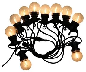 Lanț LED de exterior STRING 5m 10xLED/0,4W/24/230V 3000K IP44