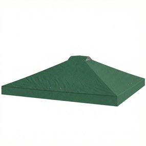 Outsunny Copertină de Pergolă de Schimb 3x3 m Acoperiș de Înlocuire pentru Cort Pliant din Țesătură Oxford 210D Protecție UV 50+ Verde | Aosom Romania