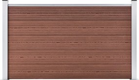 vidaXL Gard de grădină, maro, 180 x 105 cm, WPC