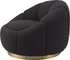 Fotoliu pivotant design elegant Inger, Brisbane black