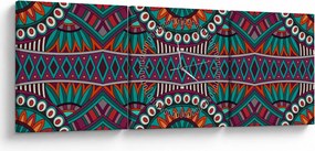 Tablou cu bastracție ornamentală (cu ceas) (90x30 cm)