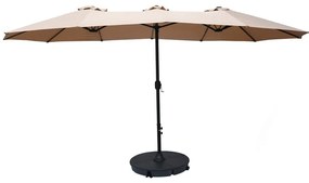 Umbrelă de soare bej 456x270 cm Double - Rojaplast