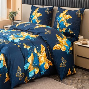 Lenjerie de pat din microfibra ROYAL BUTTERFLY albastru Dimensiune lenjerie de pat: 70 x 80 cm | 140 x 200 cm