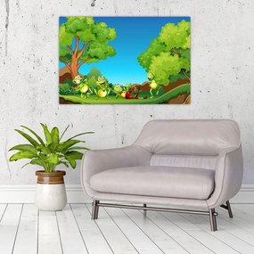 Tablou - Broscuțe vesele (90x60 cm)