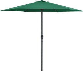 vidaXL Umbrelă de soare cu stâlp din aluminiu, verde, 270x246 cm