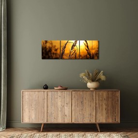 Tablou - Apus de soare (cu ceas) (90x30 cm)