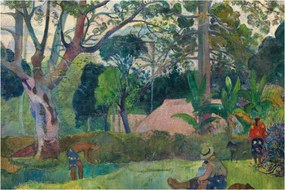 Tablou - Paul Gauguin, Te raau rahi (The Big Tree), reproducere (90x60 cm)