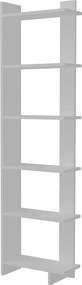 Biblioteca ORDER, alb, PAL melaminat, 47x21x170 cm
