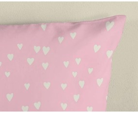 Lenjerie de pat pentru copii roz din bumbac pentru pat de o persoană 140x200 cm Chico – Good Morning