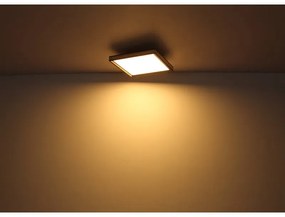 Plafoniera LED cu telefomanda, dimabila design modern Jessy negru mat 45x45cm