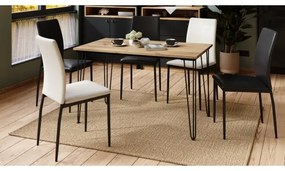 Masă de dining HALIJA cu decor stejar craft