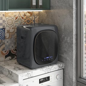 HOMCOM Uscător de rufe cu dezinfecție UV, design compact, capacitate de 4 kg, oțel inoxidabil, Gri | Aosom Romania
