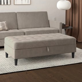 Taburet gri cu tapițerie din catifea Presley – Støraa