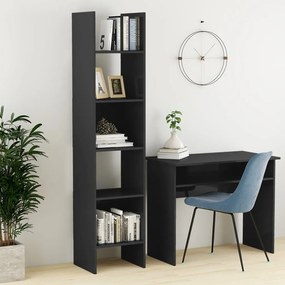 803406 vidaXL Bibliotecă, gri extralucios, 40x35x180 cm, PAL