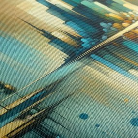 Tablou peisaj urban reflectat