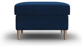 Taburet albastru cu tapițerie din catifea Kyoto – Cosmopolitan Design