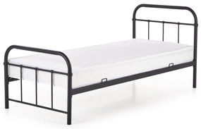 Pat de o persoană 90 cm Lashell 90 (fără saltea) (negru). 1039454