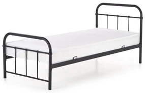 Pat de o persoană 90 cm Lashell 90 (fără saltea) (negru). 1039454