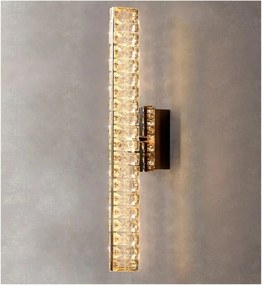 Aplica LED model B6818, textura cristal, 3 tipuri de lumină, 18 W, auriu
