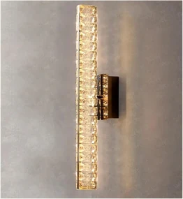 Aplica LED model B6818, textura cristal, 3 tipuri de lumină, 18 W, auriu