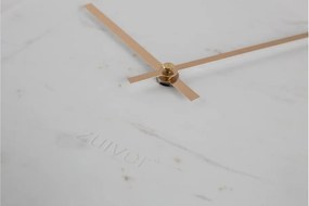 Ceas de perete din marmură Zuiver Marble Time, alb