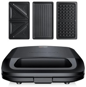 Aparat de sandvici 3 în 1 Niceboy ION Snacker S3 750W/230V oțel inoxidabil/negru