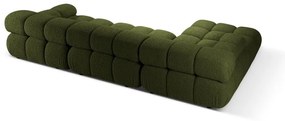 Colțar modular verde cu tapițerie din țesătură bouclé (cu colț pe partea stângă ) Bellis – Micadoni Home