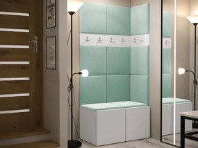 Mobilier hol Tovenaz I (Alb + verde deschis) . 1104756