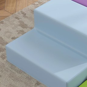 HOMCOM 4 blocuri de construcție XL, module de motricitate, spumă EPE poliuretan, verde portocaliu mov și albastru | Aosom Romania