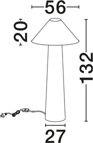 Lampadar, Lampa de podea din in Mae