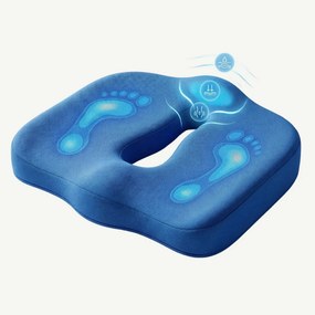 Perna ortopedica sezut memory foam cu gel si ventilatie ORTO COCCIS Plus Aero-Gel, Alb