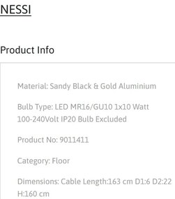 Lampadar design minimalist NESSI, NVL-9011411