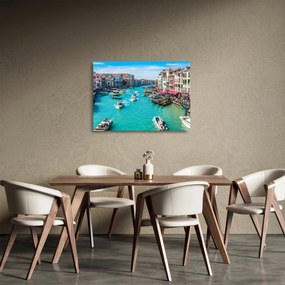Tablou pe sticlă - Canalul Grande, Veneția, Italia (70x50 cm)
