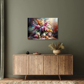 Tablou pe sticlă - Vas de flori II. (70x50 cm)