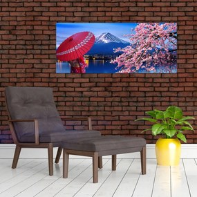 Tablou - cu privire la munte - Japonia (120x50 cm)