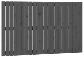824920 vidaXL Tăblie de pat pentru perete, gri, 140x3x90 cm, lemn masiv pin