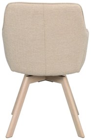 Set de scaune de sufragerie bej 2 buc. tapițat Alison – Rowico