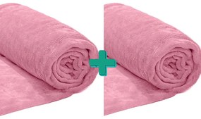 2x patura de microplus roz deschis VIOLET, 150x200 cm