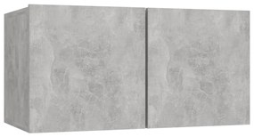 Set dulapuri TV, 6 piese, gri beton, PAL 6, Gri beton, 30.5 x 30 x 60 cm