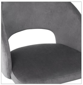 Scaun de bucaterie Rao, gri/negru