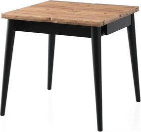 Masa extensibila TOTEM 3043, stejar/negru, PAL melaminat, 80/160x80x75