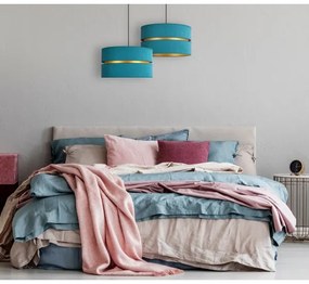 Lustră pe cablu Duolla DUO 1xE27/15W/230V d. 40 cm turcoaz/auriu