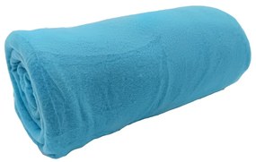 Pătură turcoaz din polar/fleece 150x200 cm Plain – JAHU collections
