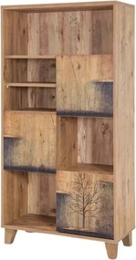 Biblioteca MARINA FLORA-753, pin atlantic, PAL melaminat, 80x36x155 cm