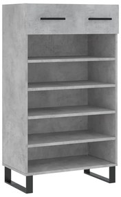 829640 vidaXL Pantofar, gri beton, 60x35x105 cm, lemn compozit